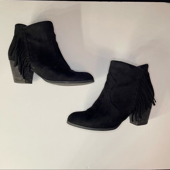 Report Black Fringe Booties size 7 - Picture 10 of 11